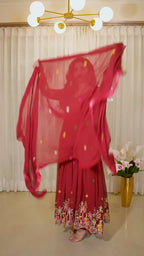 ARZUU RED ANARKALI SUIT SET