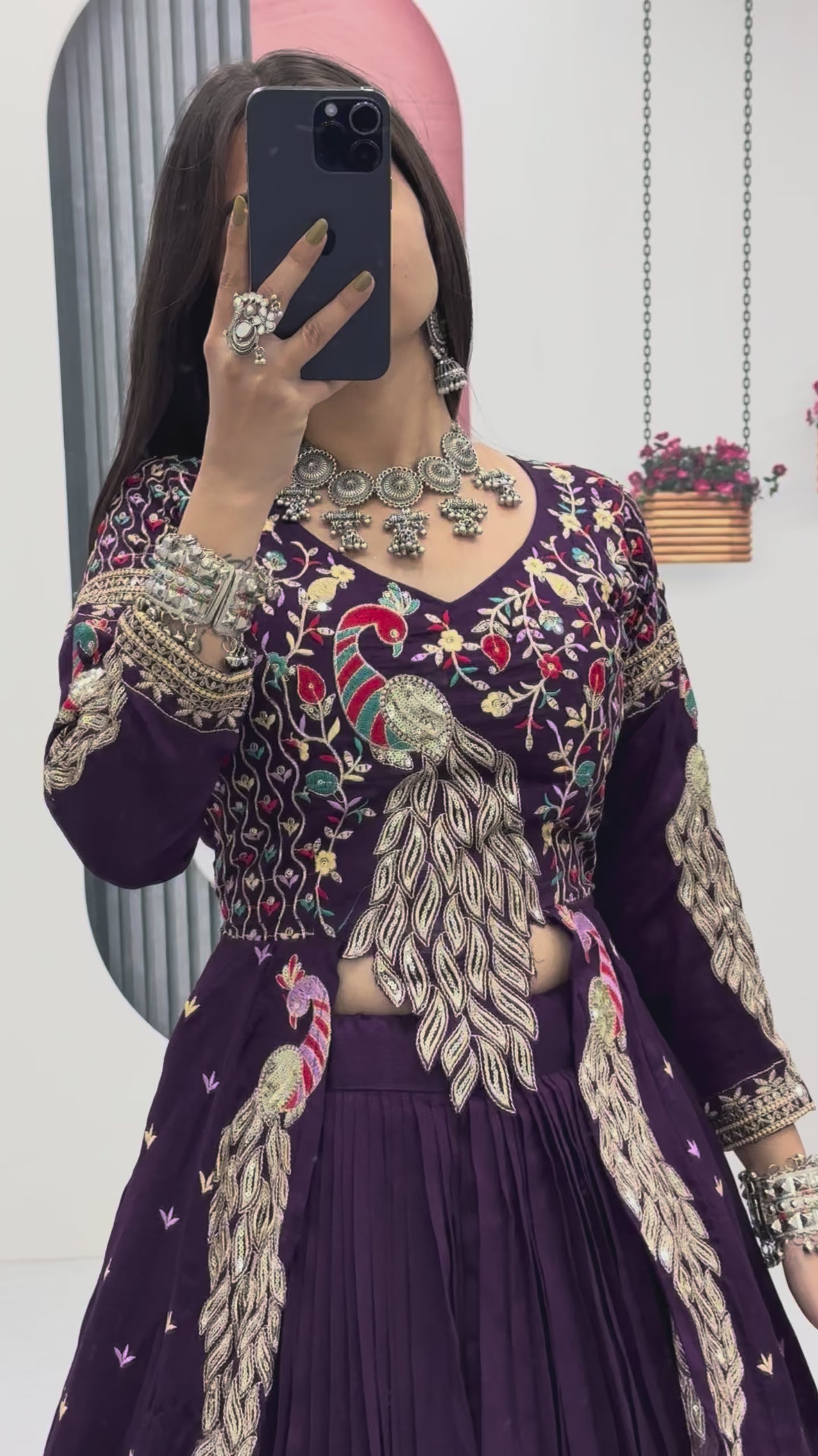 Nawabiyat Purple Festive Kurta Set