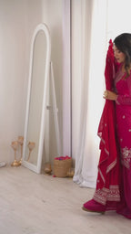 Classic Red Festive Anarkali Suit Set