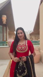 MESSI BLACK ANARKALI SUIT SET