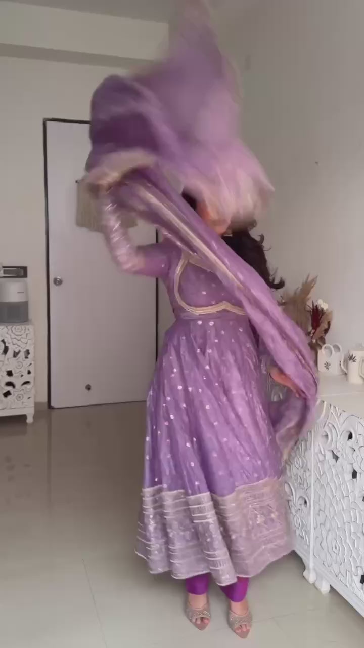 Lavanya Lavender  Anarkali Suit Set