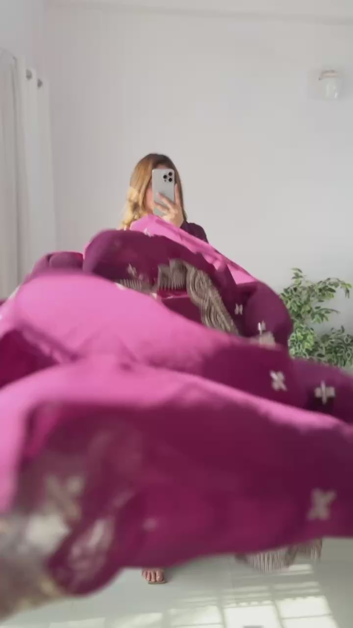 Vireesha Wine Anarkali Suit Set