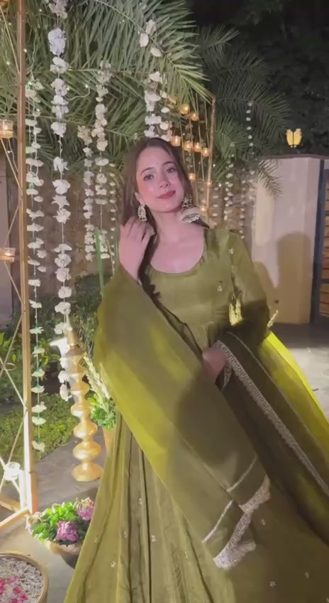 Myra Mehendi Anarkali Suit Set