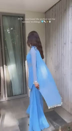 Skyra Blue Royal Suit Set