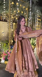 Kashish Bronze Anarkali Suit Set