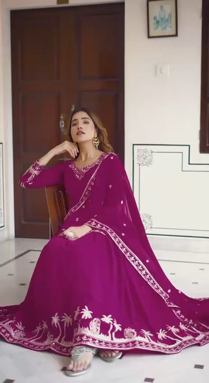 TABASOON RANI PINK  ANARKALI SUIT SET