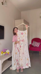 Moonflower Premium Festive Anarkali Suit Set