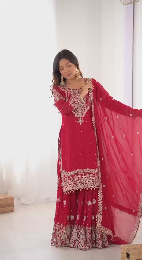 Silver Red Majesty Suit set