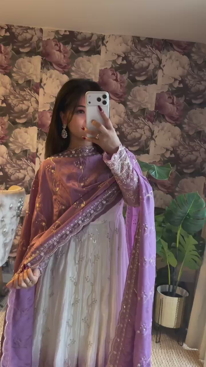 Serelina Ombre Grace Anarkali Suit Set