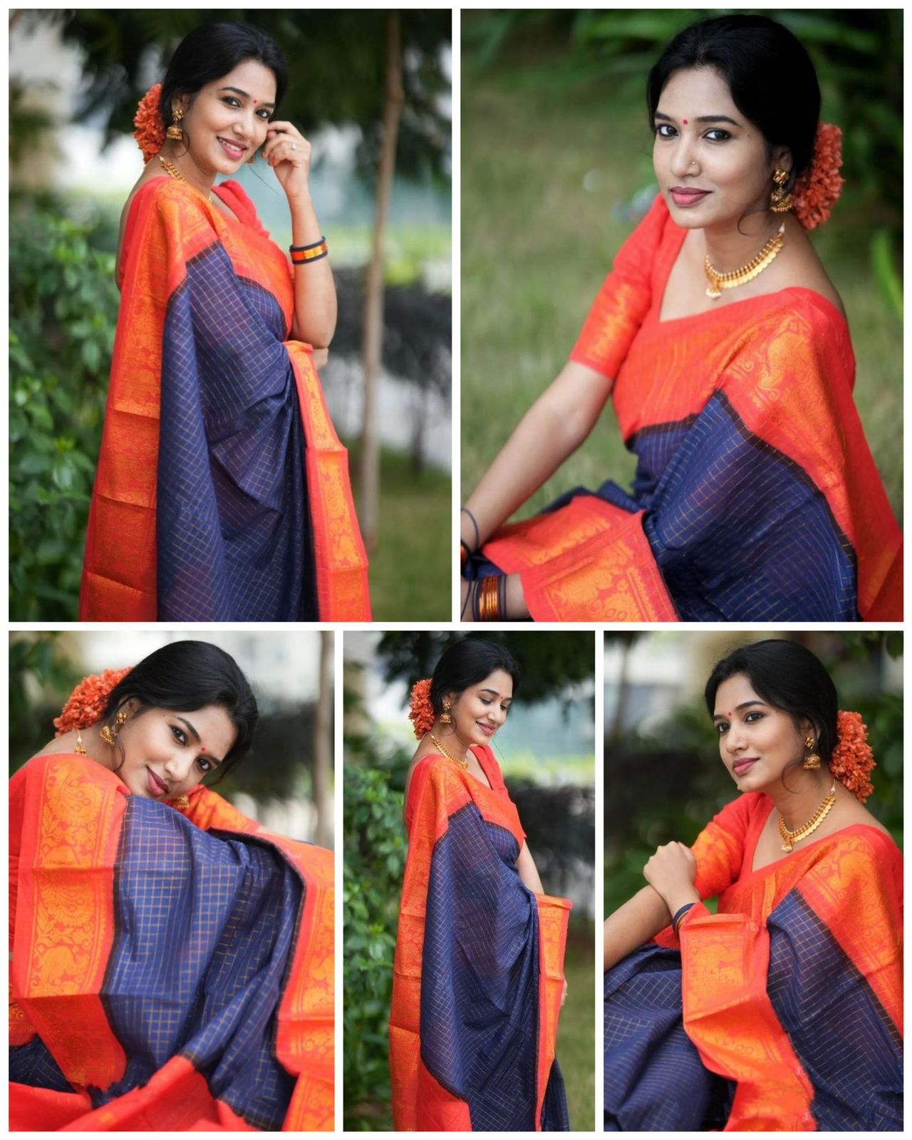 PURPLE color soft silk banarasi saree with matching blouse.